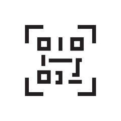 black bar code glyph