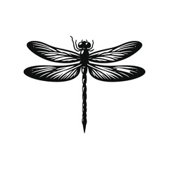 Dragonfly Silhouette Vector Illustration