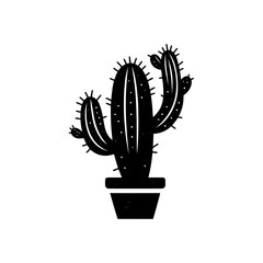 Cactus Silhouette Vector Illustration