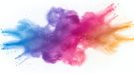 Vibrant Rainbow Color Powder Explosion Abstract Art Background Holi Festival