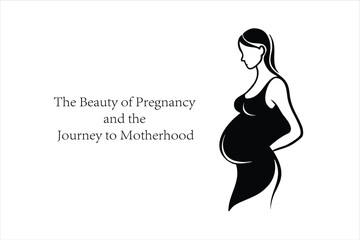 Pregnancy Journey Illustration – Motherhood and Expecting Baby Theme