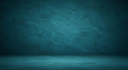 Dark Teal Textured Wall and Floor Background Studio Room