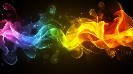 Against a dark black background, an abstract swirling shape emerges, characterized by its blue and pink hues, which collectively create a sense of depth