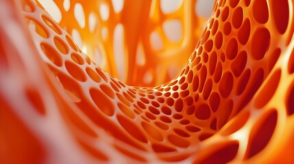 Abstract orange shape background. 3d rendering illustration