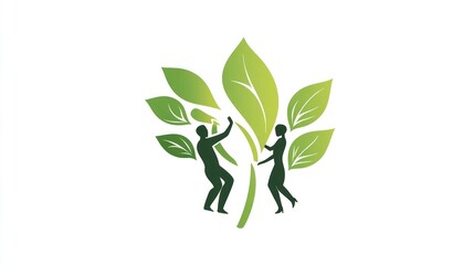 Obraz premium People interacting with nature