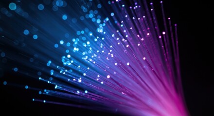 Fototapeta premium Colorful Fiber Optic Internet Stream