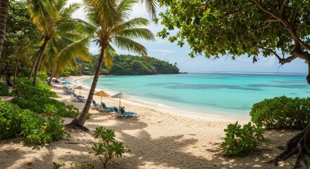 Naklejka premium Tropical Beach Paradise (Photo)