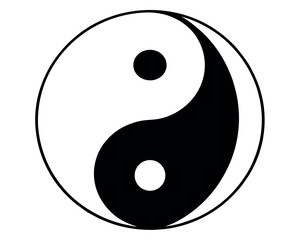 Classic Yin and Yang Symbol Vector for Balance and Harmony.