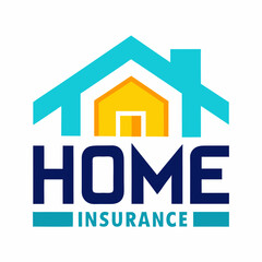 Home Insurance Logo Concept With Colorful House Icon And Text