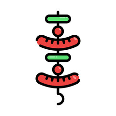 Sausage Skewer Filled