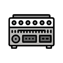 Obraz premium Audio Amplifier Icon Representing Sound System and Audio Enhancement