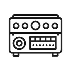 Obraz premium Audio Amplifier Icon Representing Sound System and Audio Enhancement