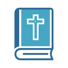 Fototapeta premium Bible Book Icon Representing Religious Text and Spiritual Study