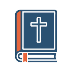 Obraz premium Bible Book Icon Representing Religious Text and Spiritual Study