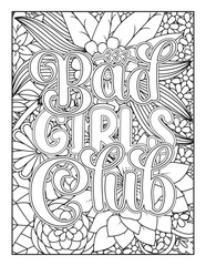 Womens Day Quotes Coloring Pages. hand drawn alphabet