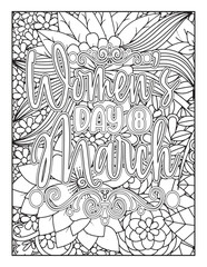 Womens Day Quotes Coloring Pages. coloring page for kids