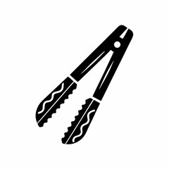 creative Silhouette Tongs Icon Vector Illustration