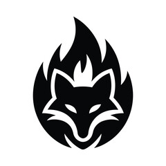 Creative Fire Fox Logo Icon for Design Projects, Fiery Fox Logo Design for Modern Branding