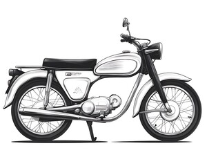 Fototapeta premium Vintage Motorcycle Illustration