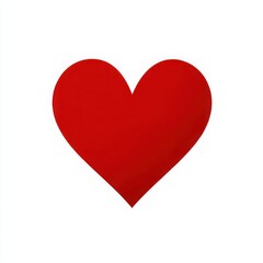 Red heart shape illustration isolated on white background