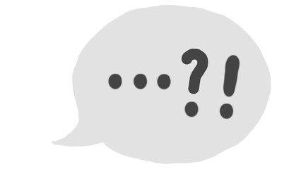 A creative illustration featuring ellipses and question marks in a speech bubble, conveying curiosity, confusion, and intrigue. Ideal for projects focused on dialogue, uncertainty, and engagement.