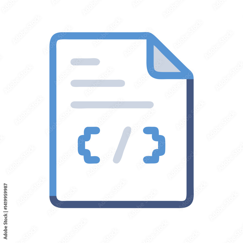 Poster Java File Icon Representing Programming Language and Software Development