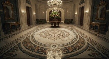 Obraz premium Luxurious Interior Hallway Photo