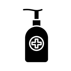 Hand sanitizer icon on white background