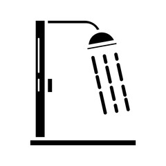 Shower icon on white background