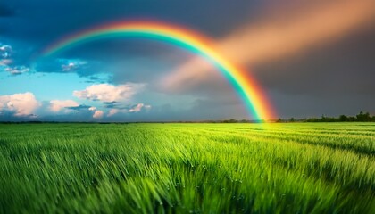 Naklejka premium A serene landscape filled with fresh life. 