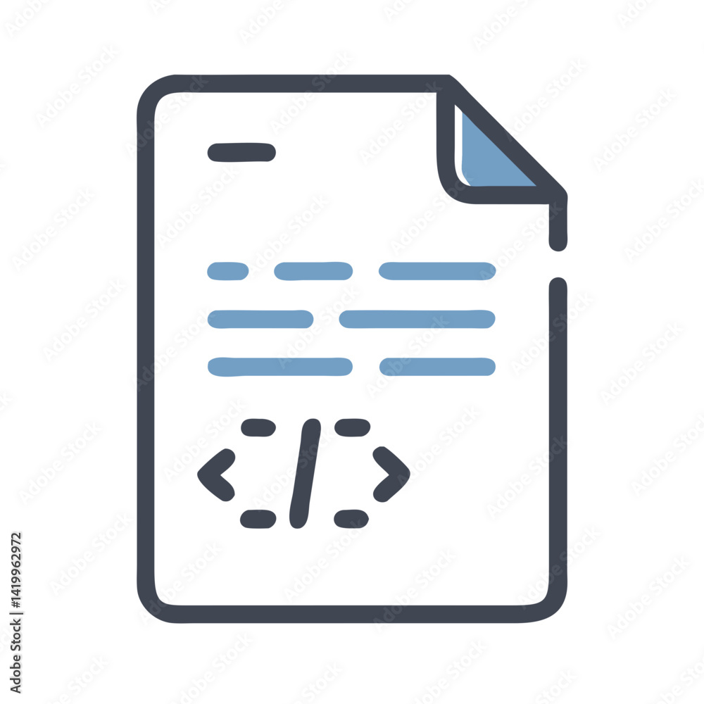 Poster PHP File Icon Representing Server-Side Scripting Language for Web Development