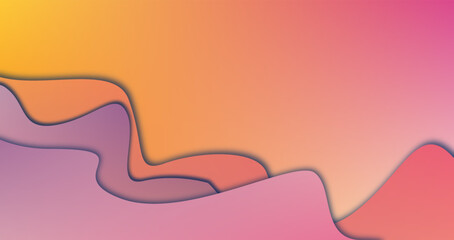 Abstract wave illustration with smooth pastel gradients and 3D layer effect