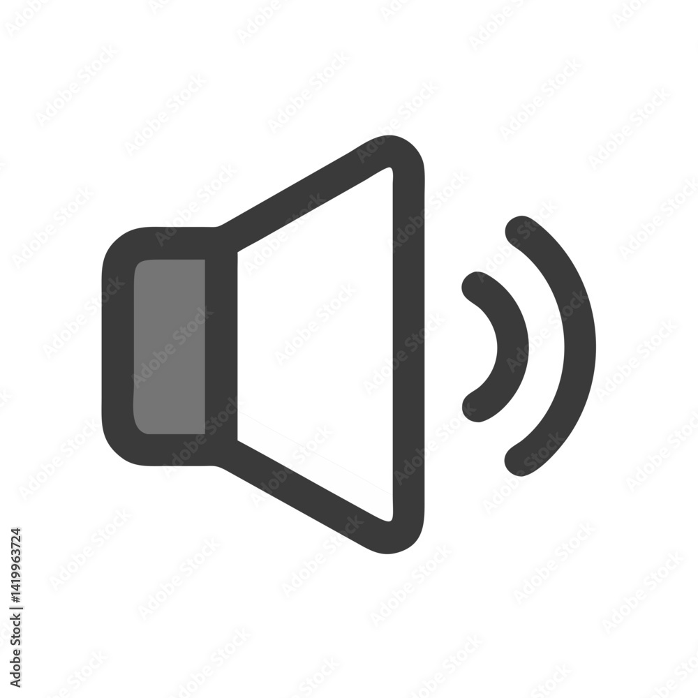 Poster Sound Speaker Icon Representing Audio Output Device for Music and Media Playback