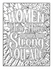 Womens Day Quotes Coloring Pages. hand drawn alphabet