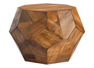 Hexagonal wooden table