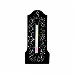creative Silhouette Thermometer Icon Vector Illustration