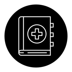 Clinical Evidence Icon. Scientific Research and Medical Data Validation Illustration