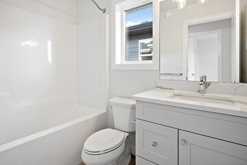 Bathroom with a white toilet and sink