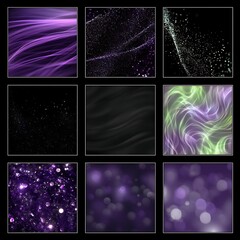 Abstract Compositions of Purple Hues and Fluid Shapes Exploring the Depths of Imagination.