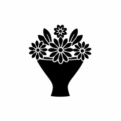 creative details Flower bouquet icon Vector Illustration