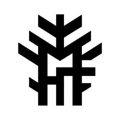 Obraz premium Abstract Geometric Symbol Intertwined Lines and Sharp Angles Visual Creation Art Piece Design.