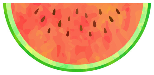 カットしたスイカのイラスト ベクター素材