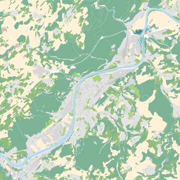 City map of Trier, Germany