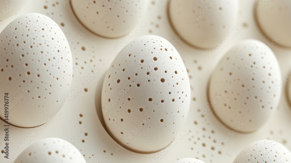 Poster abstract background with soft ecru tones dotted design and eggshell paper texture