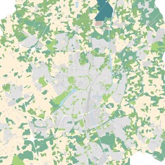 City map of Münster, Germany