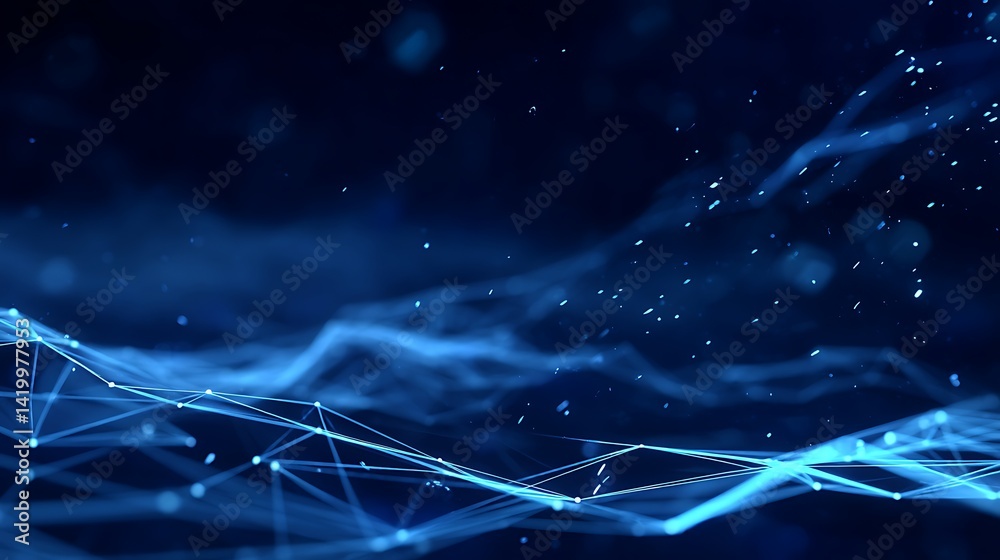 Poster abstract plexus network connection background technology digital innovation visualization.