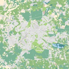 City map of Bialystok, Poland