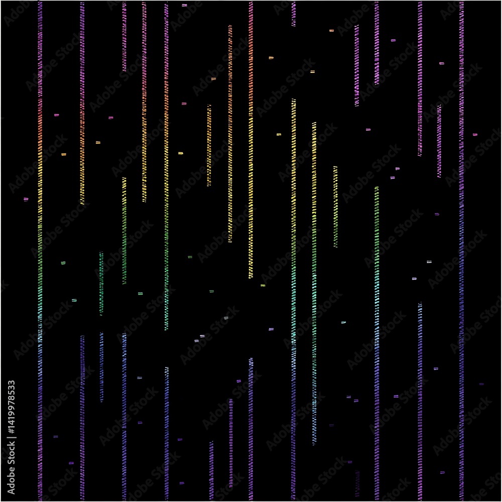 Wall mural abstract rainbow lines vertical cascade digital art background wallpaper pattern display design.