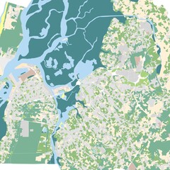 City map of Aveiro, Portugal 