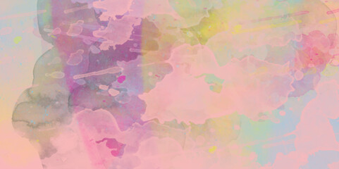 2d illustration. Artistic background image. Abstract painting on canvas, Soft watercolor wallpaper. . Pastel colors dabbed background. watercolor textured colorful gradient background .